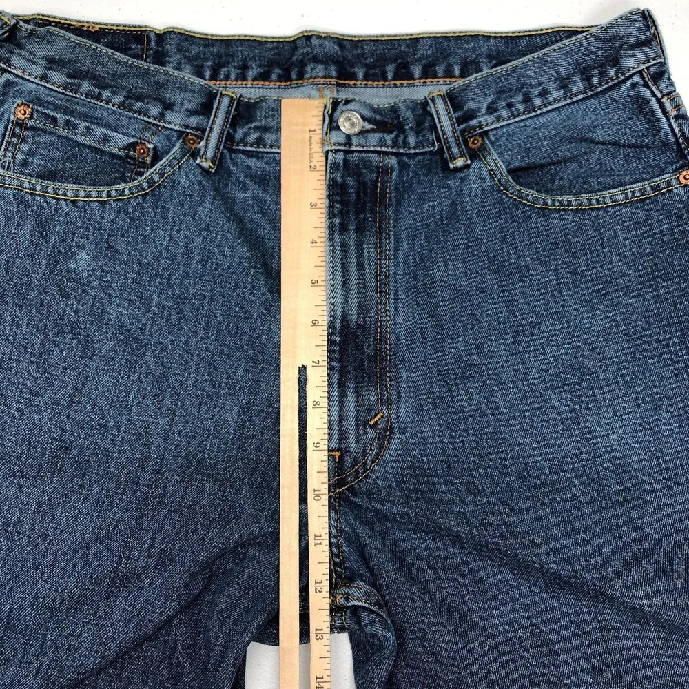 Levis 550 Jeans Mens 36x29 Blue Medium Wash Relaxed Tapered Denim High Rise Norm